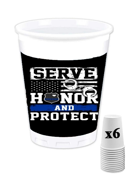Gobelet Police Serve Honor Protect