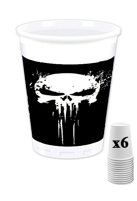 Gobelet personnalisable - Pack de 6 Punisher Skull