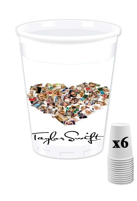 Gobelet Taylor Swift Love Fan Collage signature