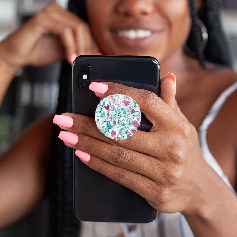 PopSockets doodle flowers and butterflies