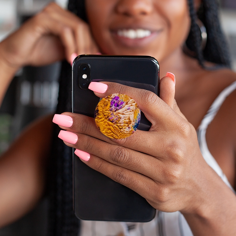 PopSockets Gold and Purple Paint