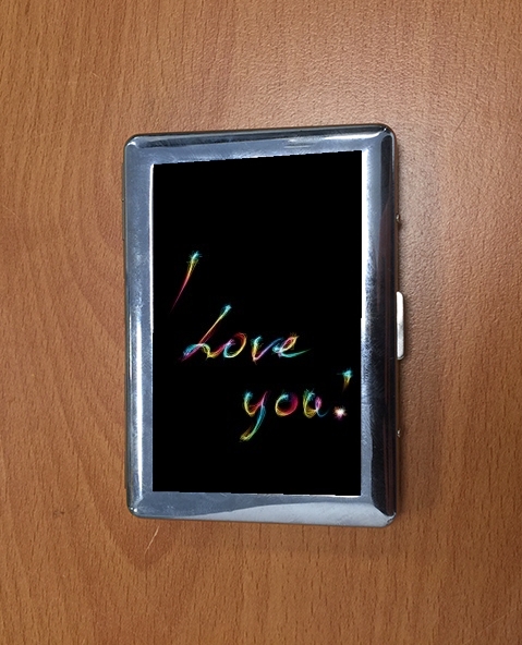 Porte I love you texte rainbow