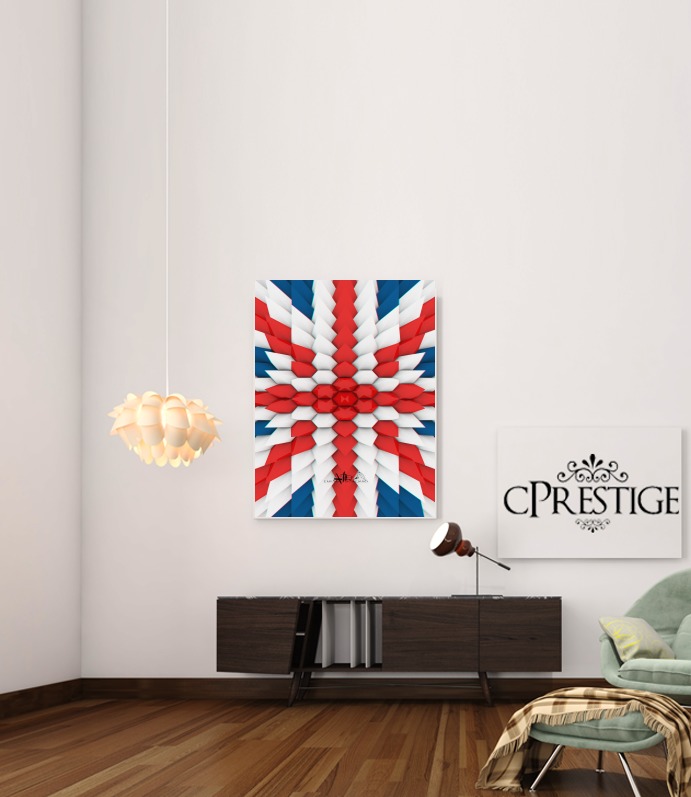 Poster 3D Poly Union Jack London flag