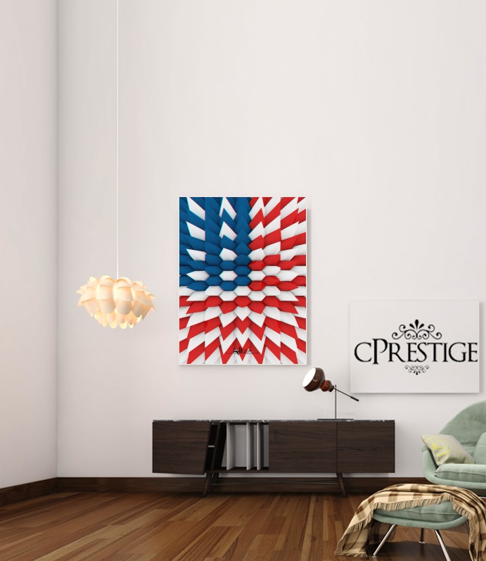 Poster 3D Poly USA flag