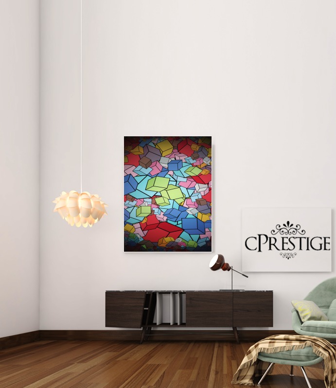 Poster Abstract Cool Cubes