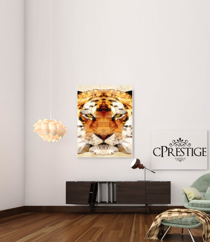 Poster Tigre Abstrait Fractal