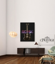 poster-30-40 AcDc Guitare Gibson Angus