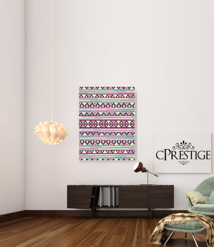 Poster Aztec Pink And Mint