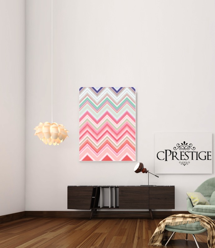 Poster colorful chevron in pink