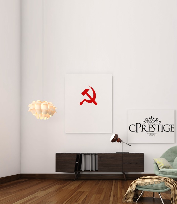 Poster Communiste faucille et marteau