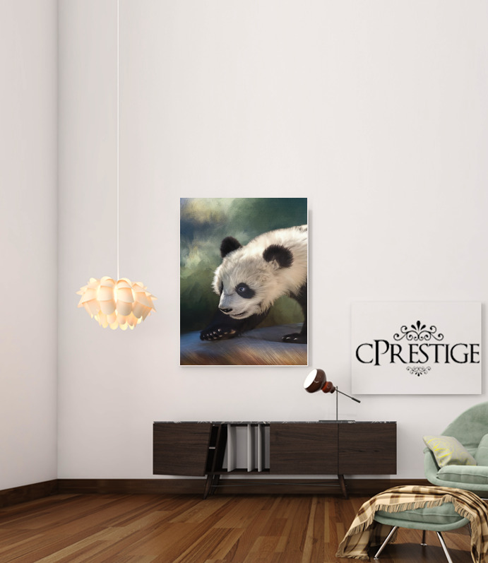 Poster Cute panda bear baby