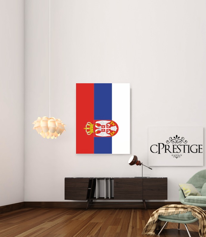 Poster Drapeau Serbie