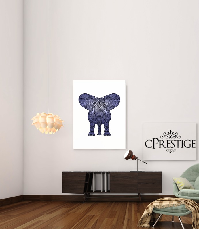 Poster Elephant Blue