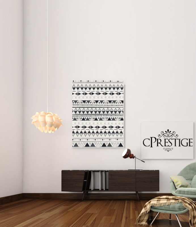 Poster Ethnic Candy Tribal in Black and White