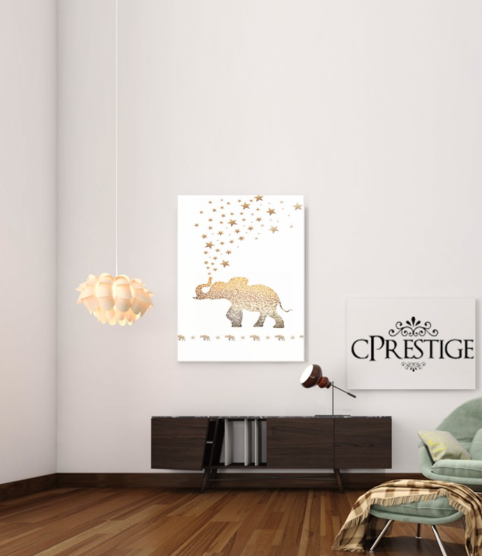 Poster Gatsby Gold Glitter Elephant