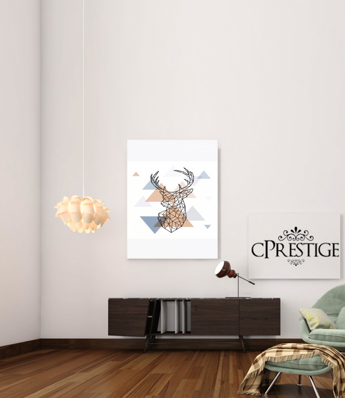 Poster Geometric head of the deer