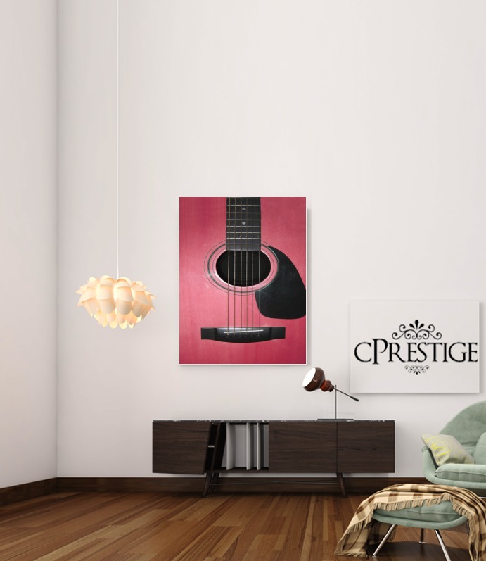 Poster Guitare Rose