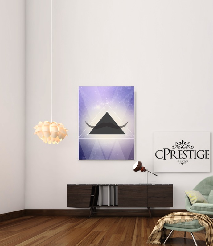 Poster Hipster Triangle Moustache