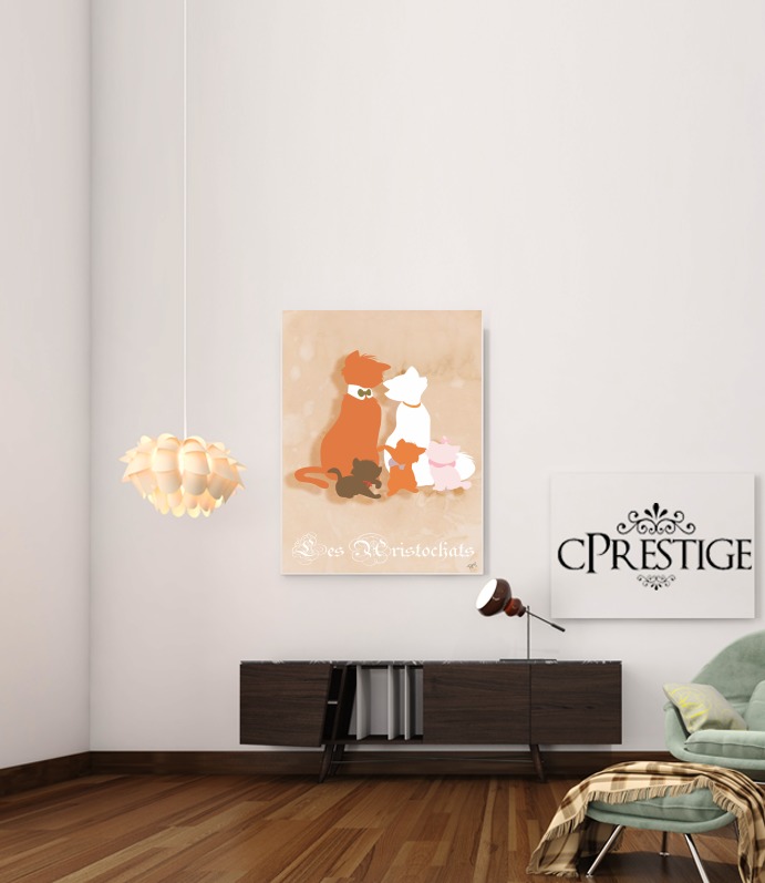 Poster Les aristochats minimalist art