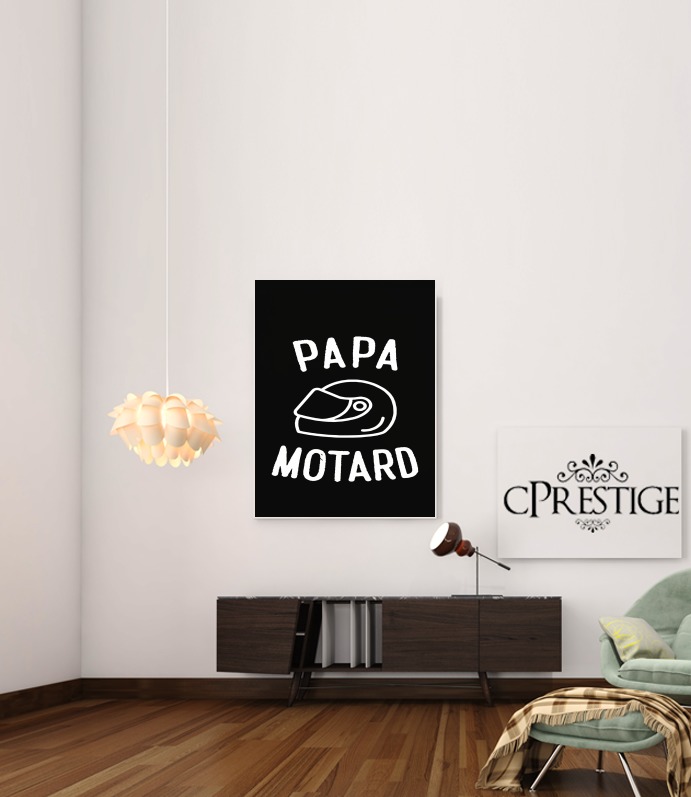 Poster Papa Motard Moto Passion
