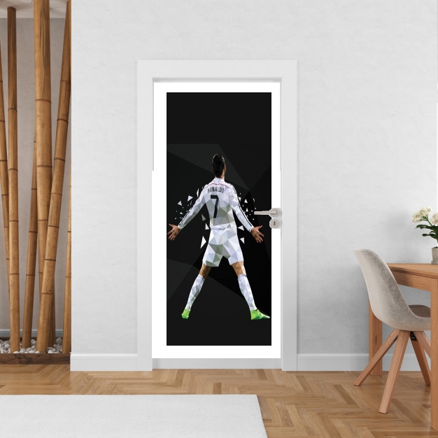 Sticker Cristiano Ronaldo Celebration Piouuu GOAL Abstract ART
