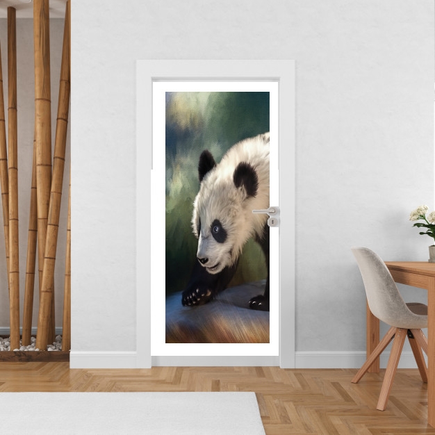 Sticker Cute panda bear baby