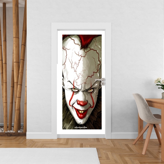 Sticker porte avec vos photos - Poster Porte Evil Clown 