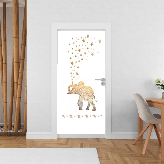 Sticker Gatsby Gold Glitter Elephant