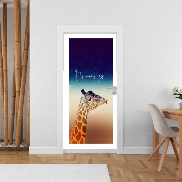 Sticker Giraffe Love - Gauche