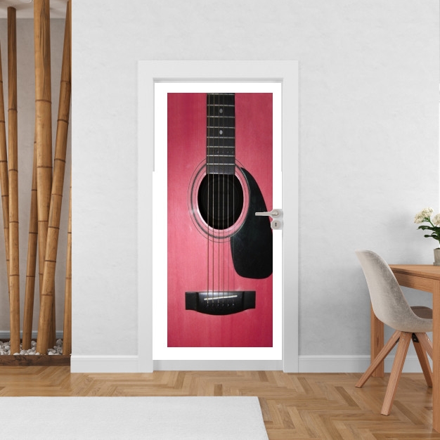 Sticker Guitare Rose