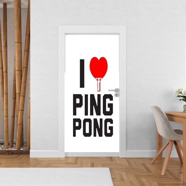 Sticker I love Ping Pong