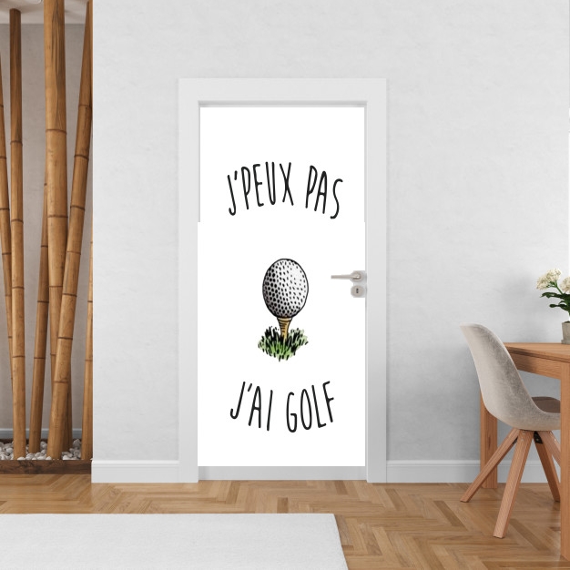 Sticker Je peux pas j'ai golf