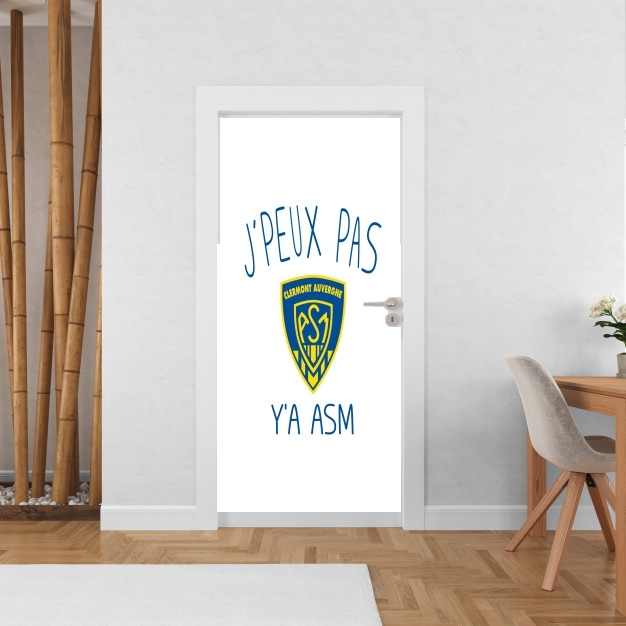 Sticker porte avec vos photos - Poster Porte Je peux pas ya ASM - Rugby Clermont Auvergne