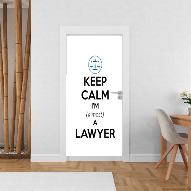 Sticker Keep calm i am almost a lawyer cadeau étudiant en droit