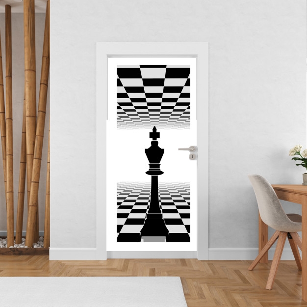 Sticker porte avec vos photos - Poster Porte King Chess