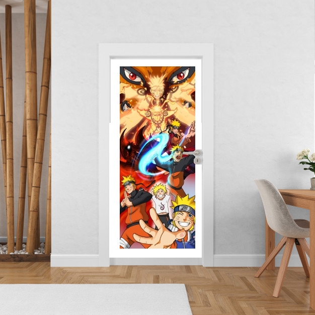 Sticker porte avec vos photos - Poster Porte Naruto Evolution