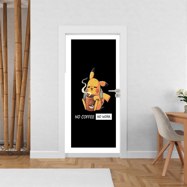 Sticker Pikachu Coffee Addict