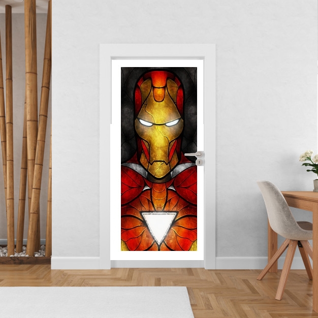 Sticker porte avec vos photos - Poster Porte The Iron Man
