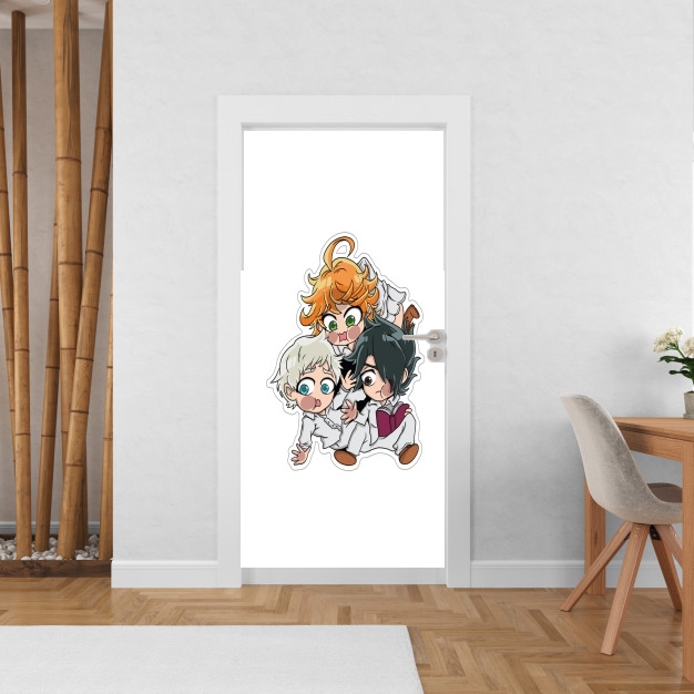 Sticker The Promised Neverland - Emma, Ray, Norman Chibi