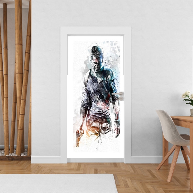 Sticker Uncharted Nathan Drake Watercolor Art