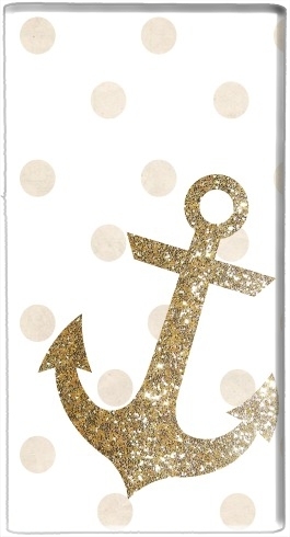 Batterie Glitter Anchor and dots in gold