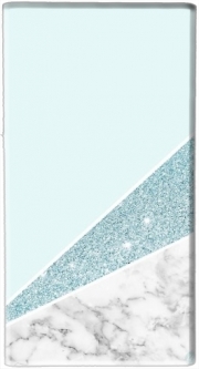 powerbank-small Initiale Marble and Glitter Blue