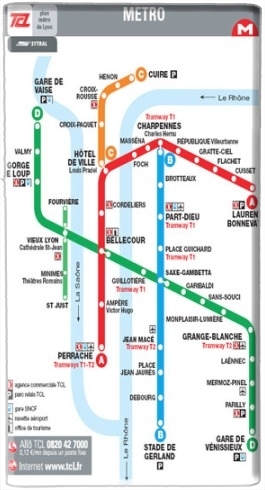 Batterie Plan de metro Lyon