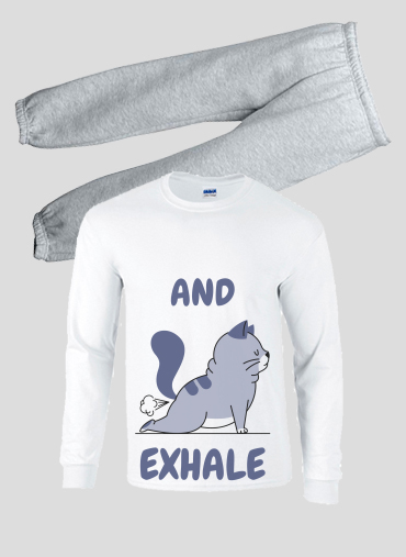 Pyjama Cat Yoga Exhale