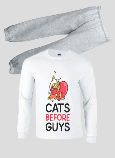 Pyjama Cats before guy