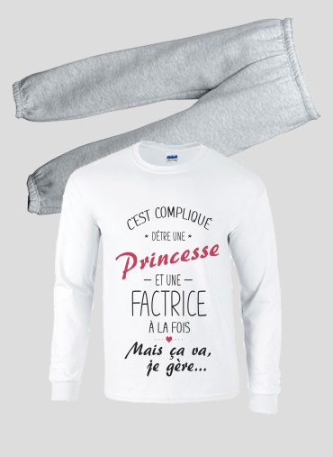 Pyjama C'est compliqué d'être une princesse et une factrice