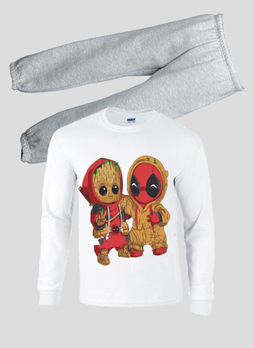 Pyjama Groot x Deadpool