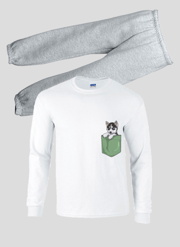 Pyjama Husky Dog in the pocket