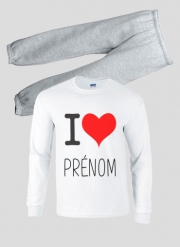 pyjama I love Prénom - Personnalisable avec nom de ton choix