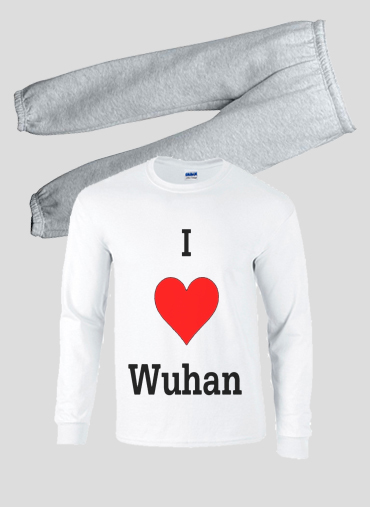 Pyjama I love Wuhan Coronavirus